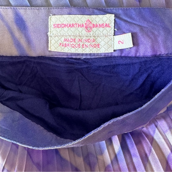 Siddhartha Bansal Anthropologie Marble Dyed Pleated Skirt Psychedelic Festival 2 - Picture 9 of 13